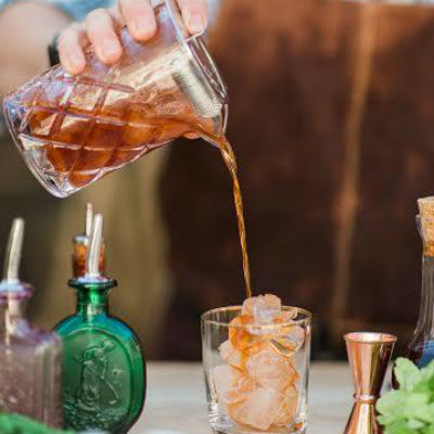 Cocktails with local herbs and produce at Reading Terminal Market