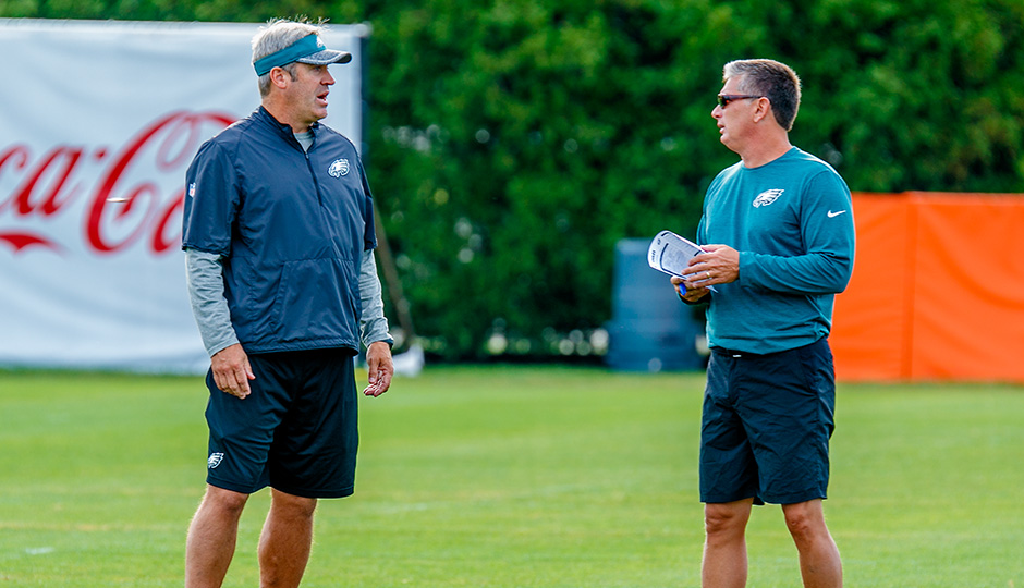 Doug Pederson and Jim Schwartz. (Jeff Fusco)