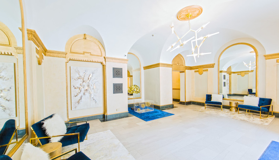 What becomes a legend most? Post Brothers answered the question with stylish modern accents for the Roosevelt Apartments' classically styled lobby. |Photos: Post Brothers