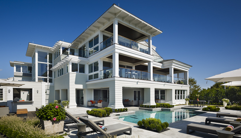 The Avalon home of John and Jana Scarpa is an updated take on the neoclassical wood-shingle style of the early 20th-century Jersey Shore. "I've always loved the Mantoloking-style home," John says. | Photos: Halkin Mason Photography