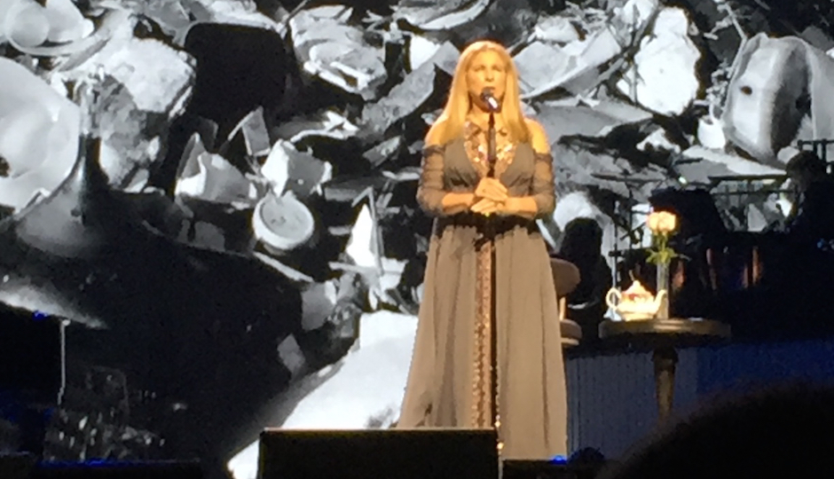 My view of Babs from the 10th row at the Wells Fargo Center in Philadelphia. 