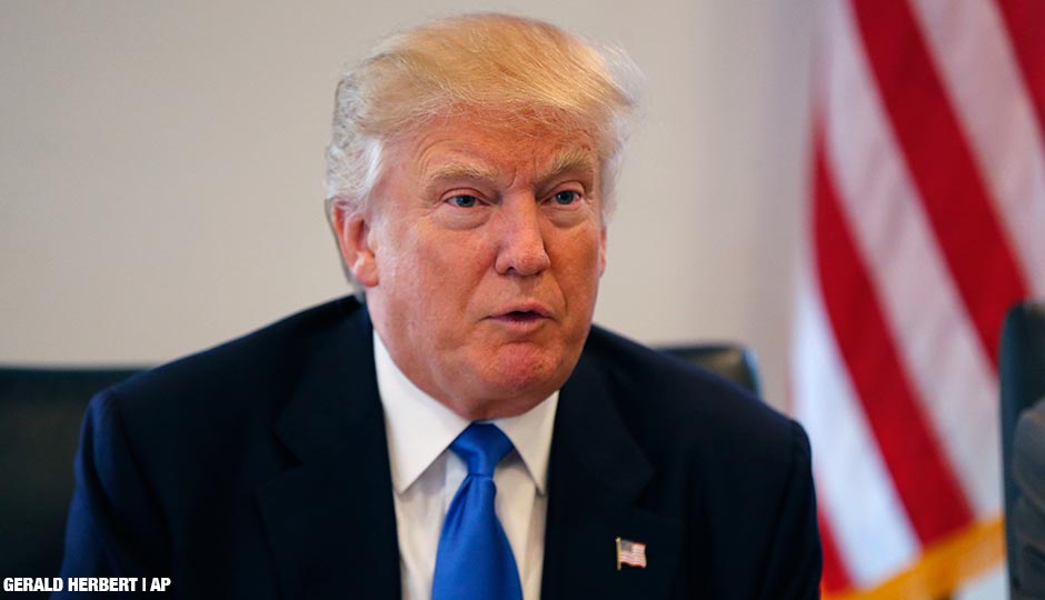 Republican presidential candidate Donald Trump holds a roundtable meeting with the Republican Leadership Initiative in his offices at Trump Tower in New York, Thursday, Aug. 25, 2016.