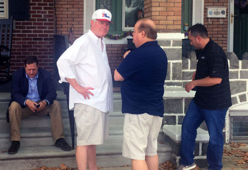 Johnny Doc outside his house in South Philadelphia