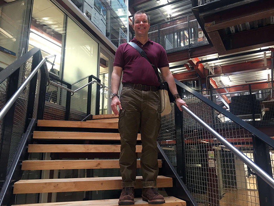 Joseph Hancock - Drexel professor wearing cargo pants