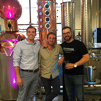 Matthew and Bryan Quigley with partner Clement Pappas | Photo by Arthur Etchells