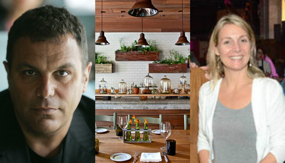 L: Stephen Starr (Photo by Jacqueline Larma/AP) R: The interior of Talula's Garden (Photo via Starr Restaurants)