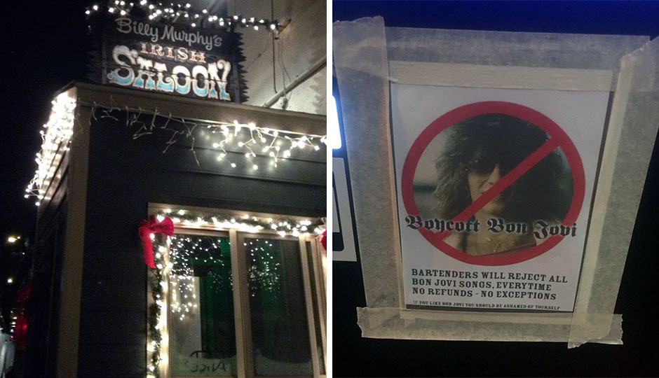 Billy Murphy’s Irish Saloon and its No Bon Jovi jukebox policy