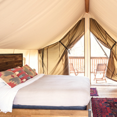 A glamping tent at Firelight Camps | Photo by Kaylyn Leighton/Seamless Photography