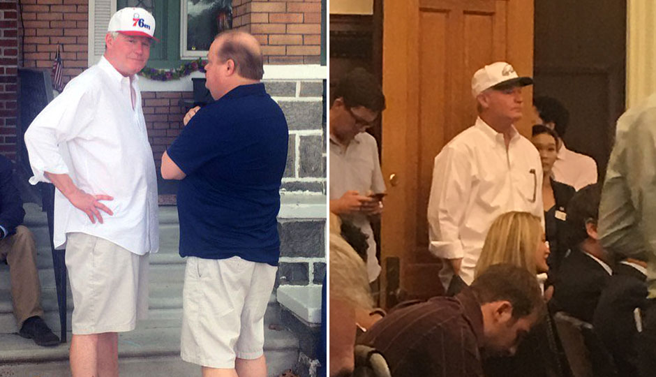 John Dougherty, in his trademark outfit