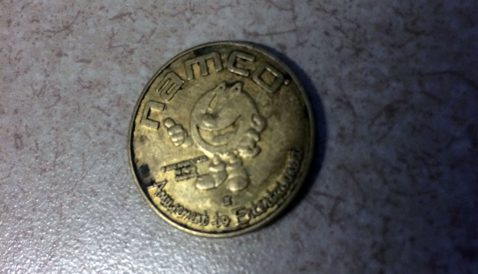 Namco video game token found in a SEPTA token machine