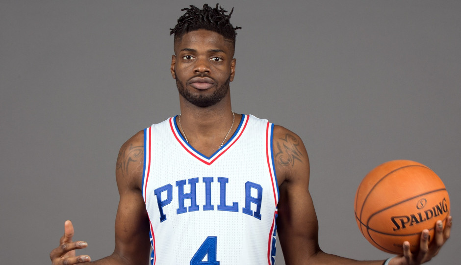 Sixers center Nerlens Noel has expressed frustration over the team's frontcourt jogjam | Bill Streicher-USA TODAY Sports
