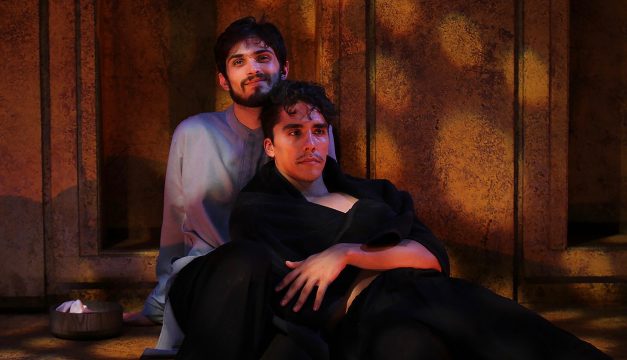 Anthony Mustafa Adair and Jensen Titus Lavallee in Guards at the Taj at Theatre Exile. (Photo by Paola Nogueras)