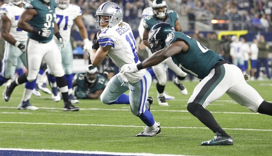Cole Beasley and Malcolm Jenkins. (USA Today Sports)