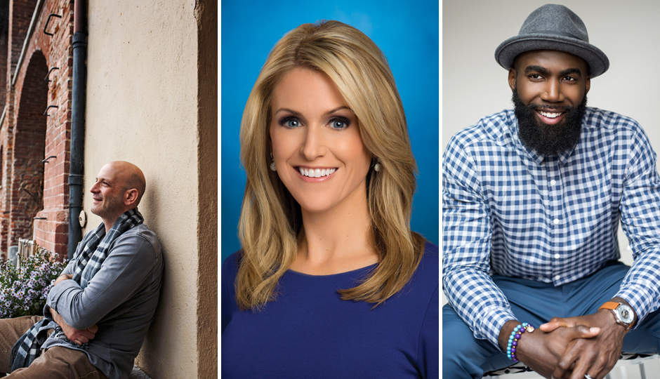 From left to right: Marc Vetri; Ali Gorman; Malcolm Jenkins. 