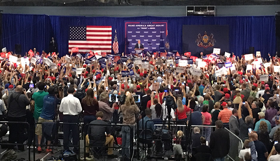 Donald Trump at a rally