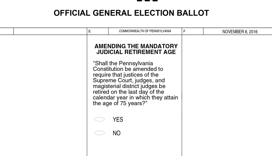 Ballot question on judicial retirement age