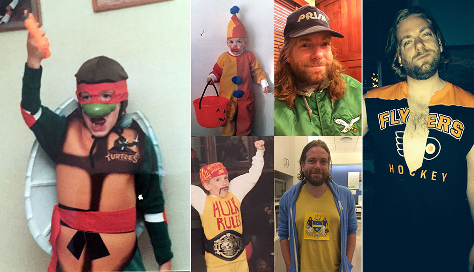 Dan McQuade, in various Halloween costumes