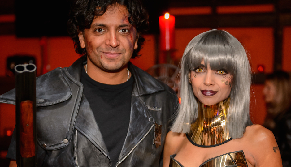 Filmmaker M. Night Shyamalan and wife Dr. Bhavna Shyamalan at the Shyamaween Halloween Party (All photos by Miles Boyer)