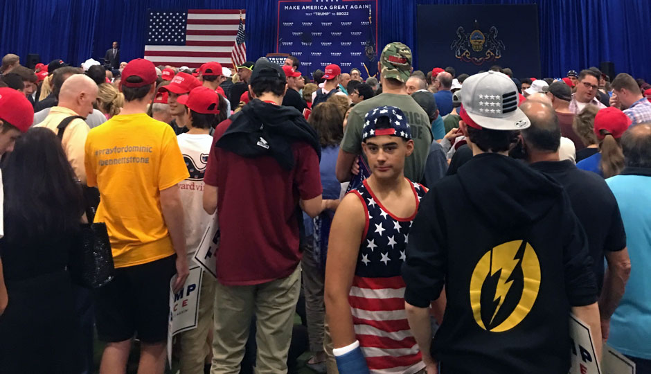 Teens at Trump rally