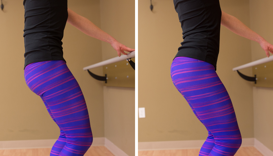 Left: Improper tuck; Right: Proper tuck. 