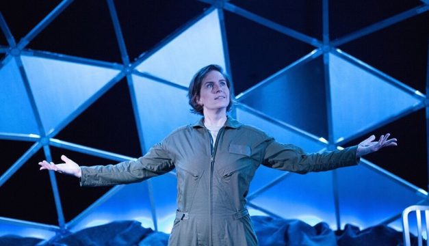 Kittson O'Neill in Grounded at InterAct Theatre. (Photo by Kathryn Raines/Plate3)