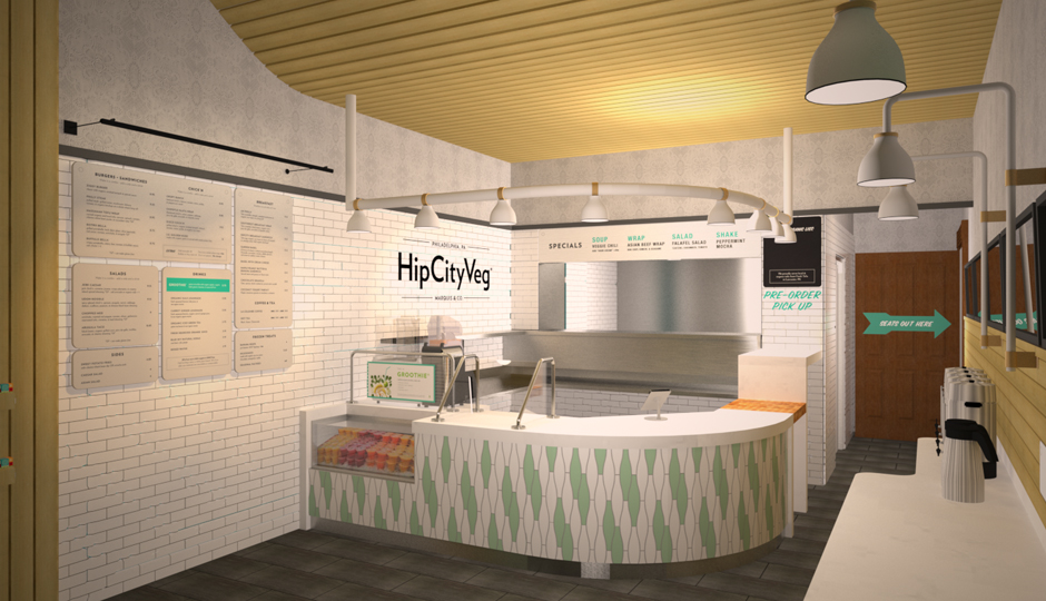 Rendering of the HipCityVeg location on Broad Street | Image courtesy HipCityVeg 