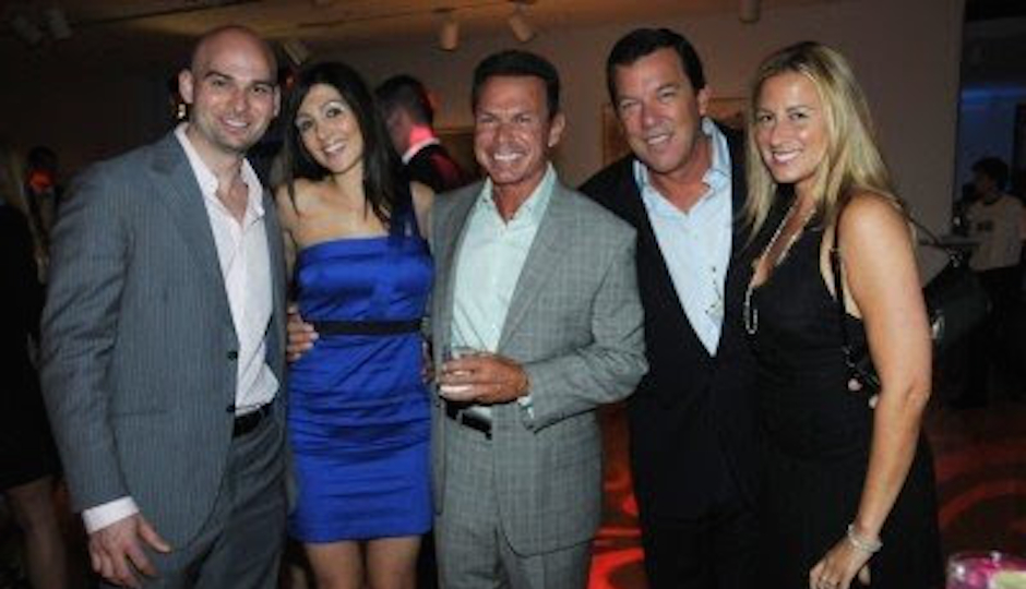 Man-about-town Chuck Peruto on the scene with some prominent pals. (Photo by HughE Dillon)