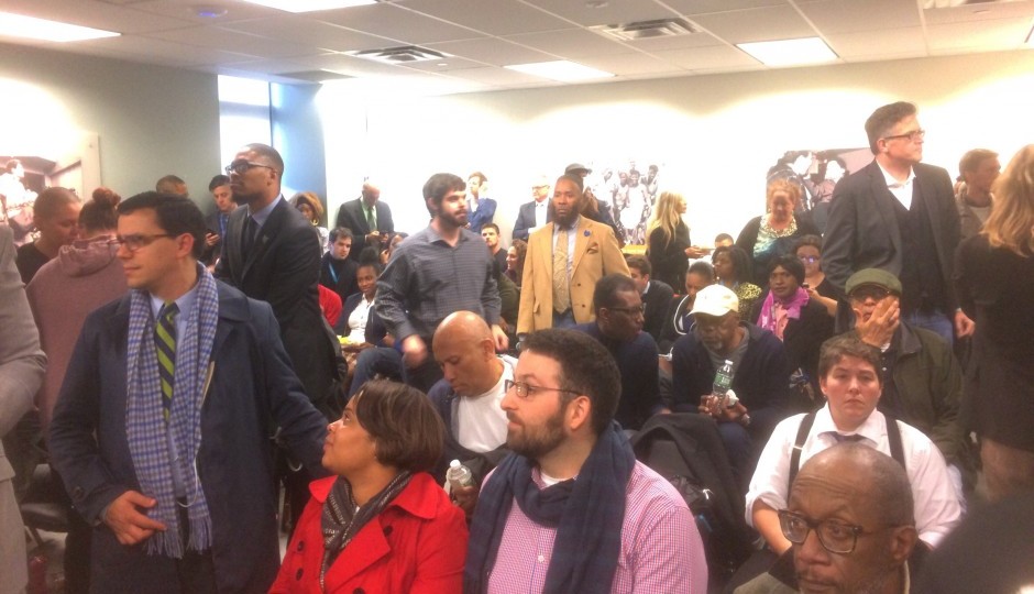 Part of the overflow crowd that attended the October 25th Human Relations Commission hearing. | Photo: Sandy Smith