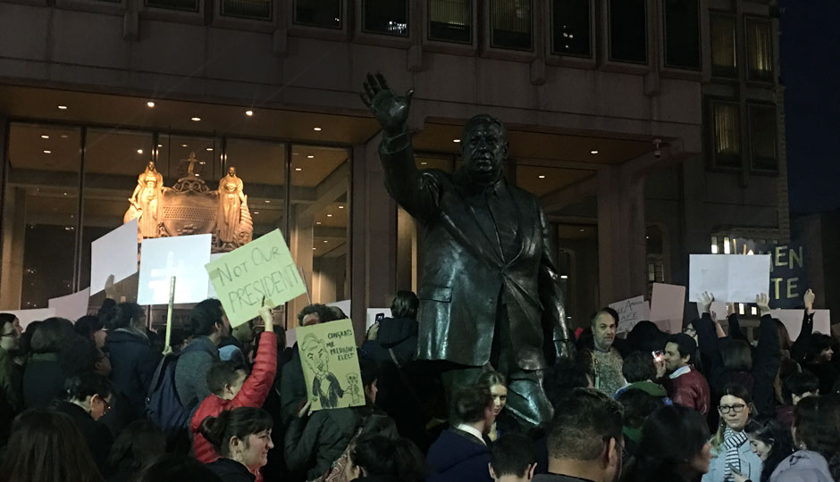 Trump protesters