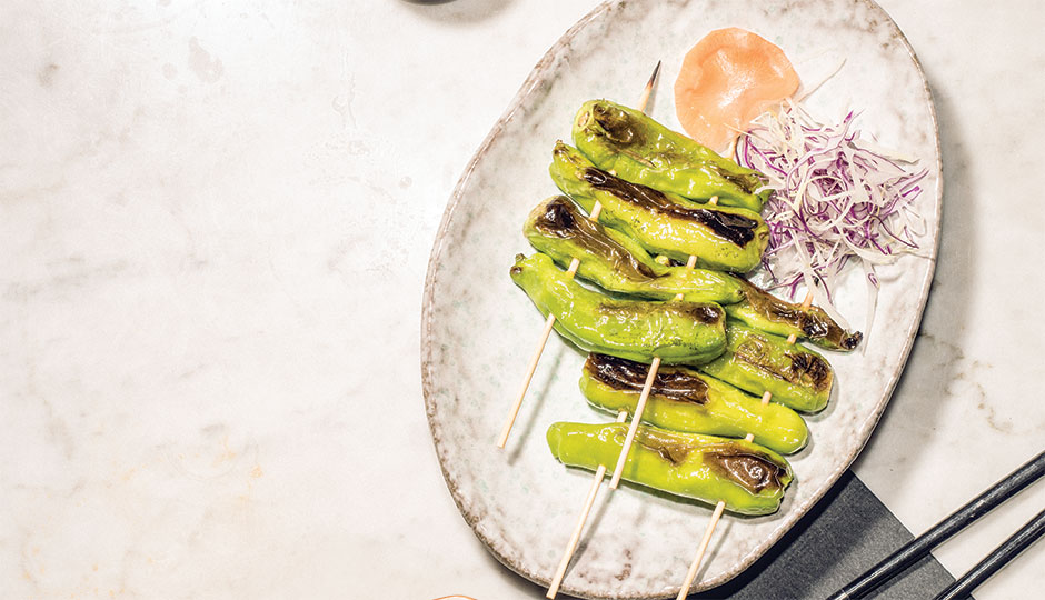 Shishito peppers at Royal Sushi & Izakaya in Queen Village | Photograph by Christopher Leaman