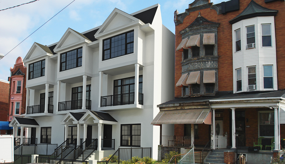 This architect's rendering shows one of the developments The Partnership Project is now working on, a planned 12-unit condominium on North 16th Street in Tioga. | Rendering and photo courtesy Alexis Miles