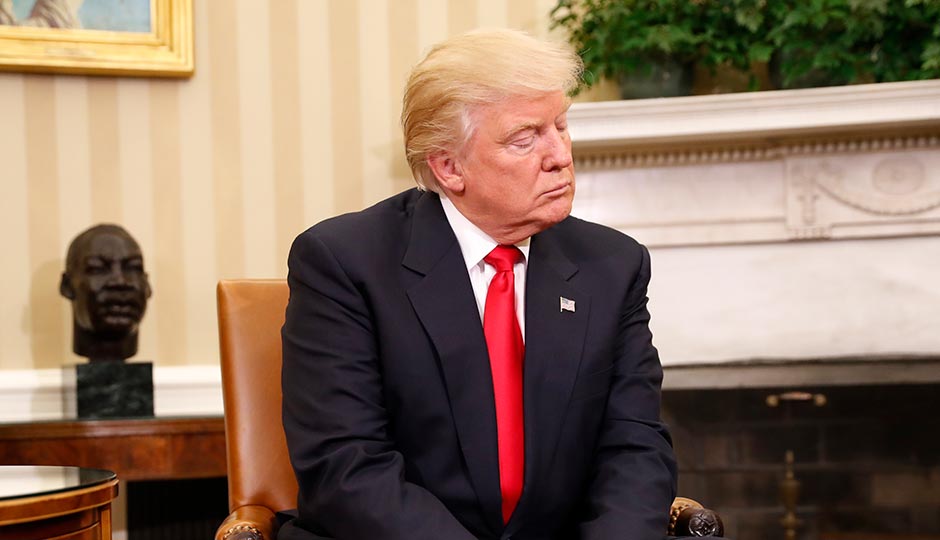 President-elect Donald Trump in the Oval Office on November 10, 2016. Photo: Pablo Martinez Monsivais/AP