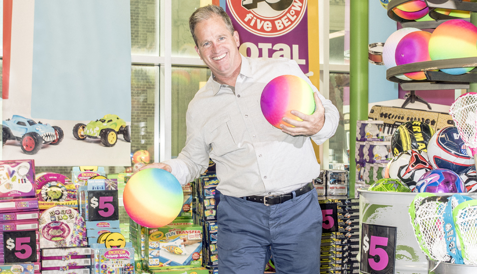 Five Below CEO Joel Anderson, who oversees the company’s 523 stores | Photograph by Christopher Leaman
