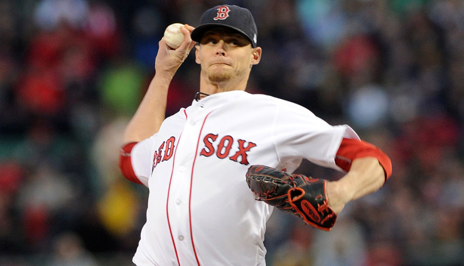Clay Buchholz pitching for the Red Sox