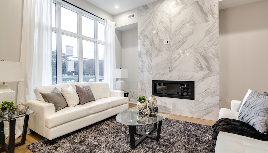 The living room of 2345 Pennsylvania Ave., one of 10 large luxury townhomes HOW Properties sold within eight months of their construction. | Photos: HOW Properties