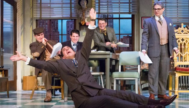The Cast of Laughter on the 23rd Floor at Walnut Street Theatre. (Photo by Mark Garvin)