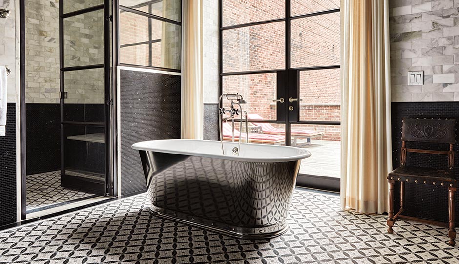 Master bathroom. Photography by Jason Varney