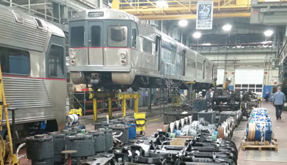 PATCO trains being repaired