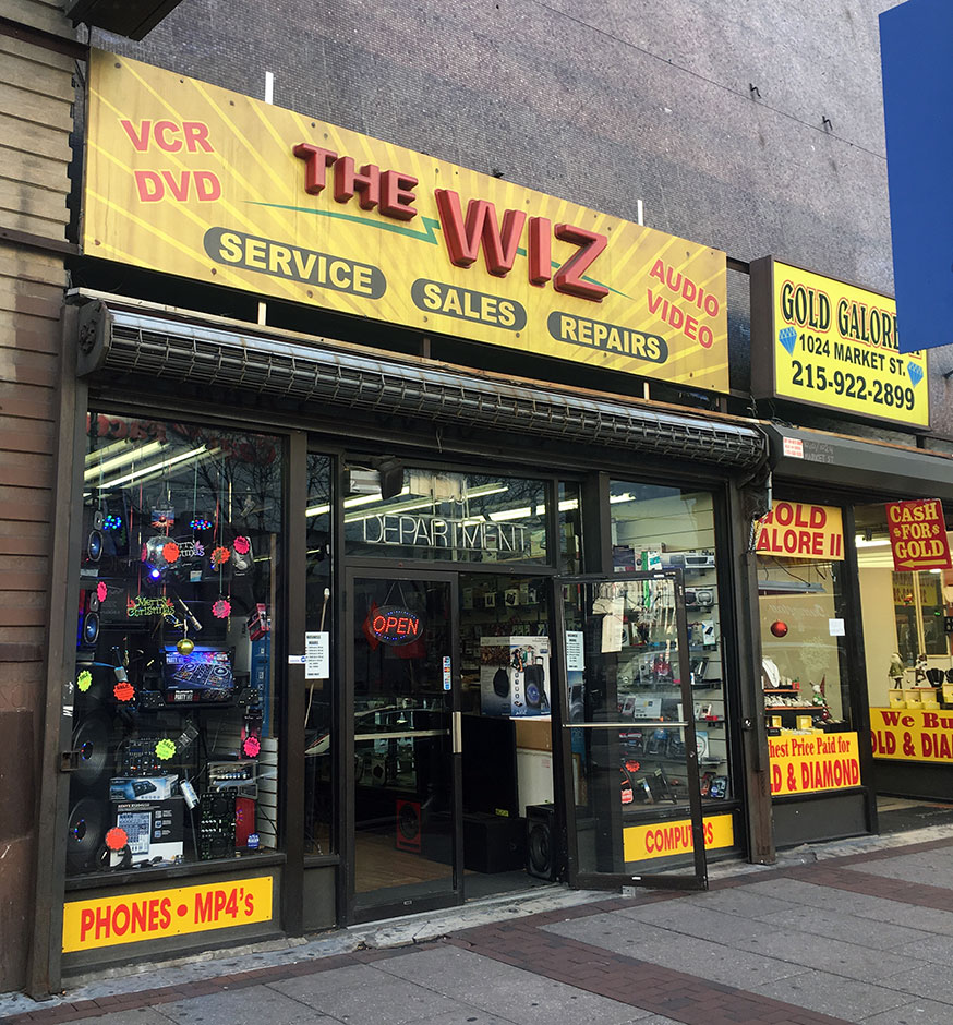 The Wiz, electronics store on Market Street