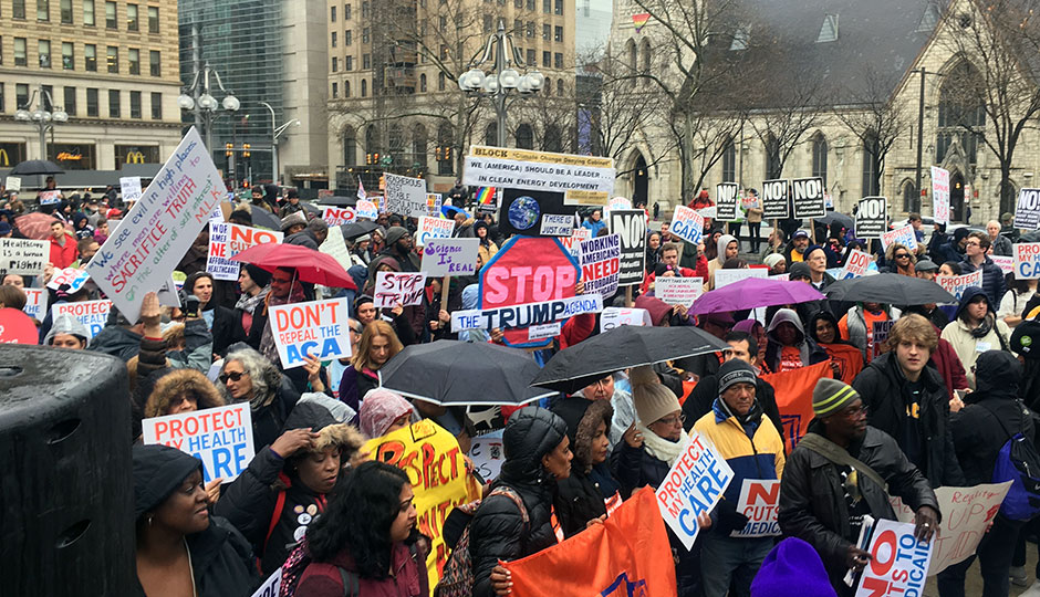 Trump protesters
