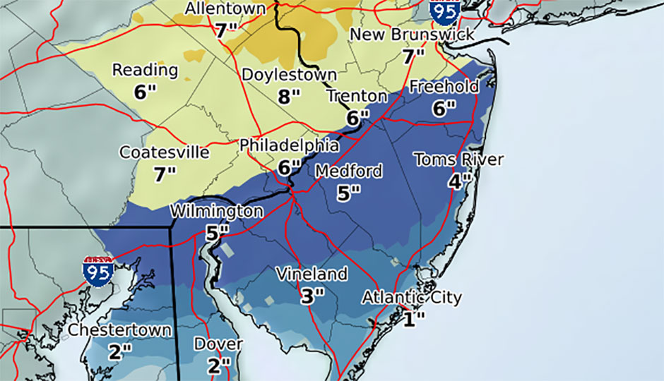 Snowstorm totals
