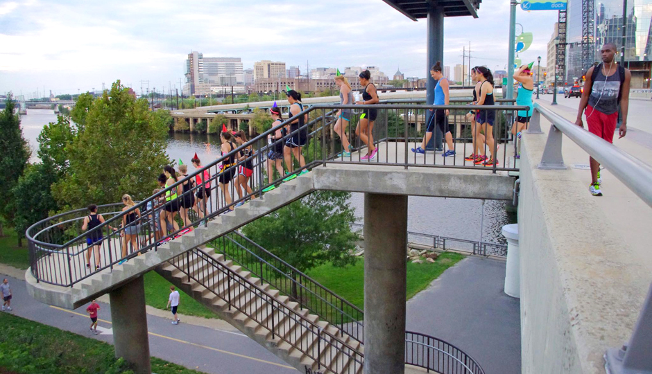 City Fit Girls on a group run  in Philly | Photo courtesy Kiera Smalls
