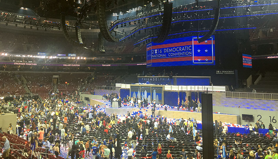 Democratic National Convention at Wells Fargo Center - end