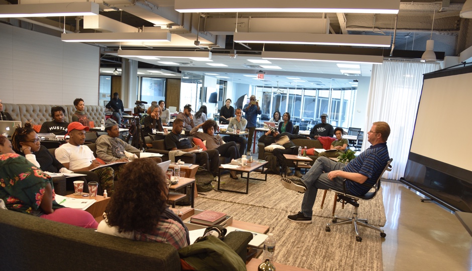 Brian Coleman, author of Check the Technique: Liner Notes for Hip-Hop Junkies and Rakim Told Me: Hip-Hop Wax Facts, speaks to the IHHE during its inaugural weekend in November 2016.