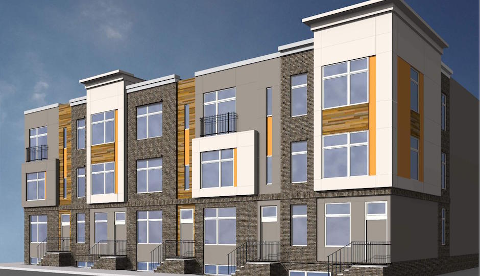 Rendering of Twenty on Poplar, the site for which is now being cleared. | Renderings: JKRP Architects; photos via KREIT