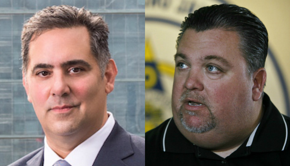 L to R: District Attorney candidate Rich Negrin and FOP president John McNesby. | Photo courtesy of Negrin's campaign