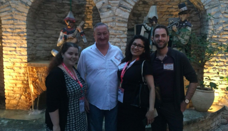 L to R: Lauren Cox, Department of Commerce communications director; Mayor Jim Kenney; Archna Sahay, Philadelphia's director of entrepreneurial investment; and at SXSW 2017.