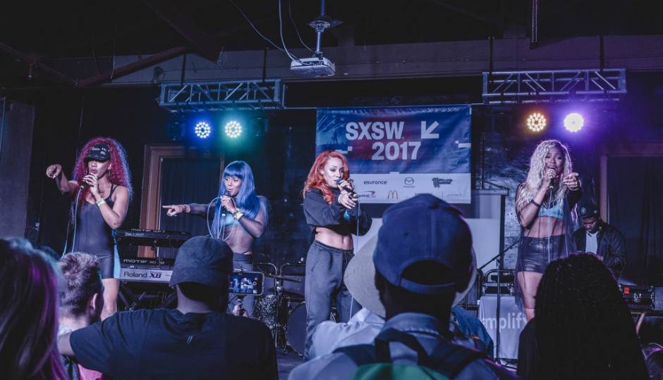 Good Girl on stage at Philly's SXSW 2017 music showcase.