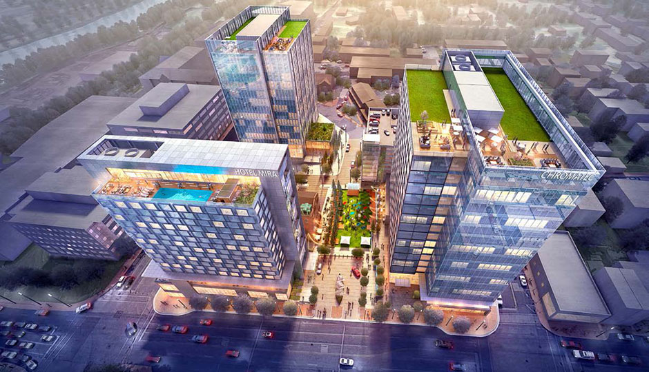 Rendering of SORA West, a proposed mixed-use development | Courtesy Gensler