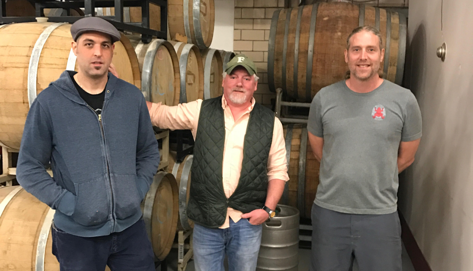 Bullfrog brewer Nate Saar, Nectar chef Patrick Feury, Bullfrog owner Steve Koch